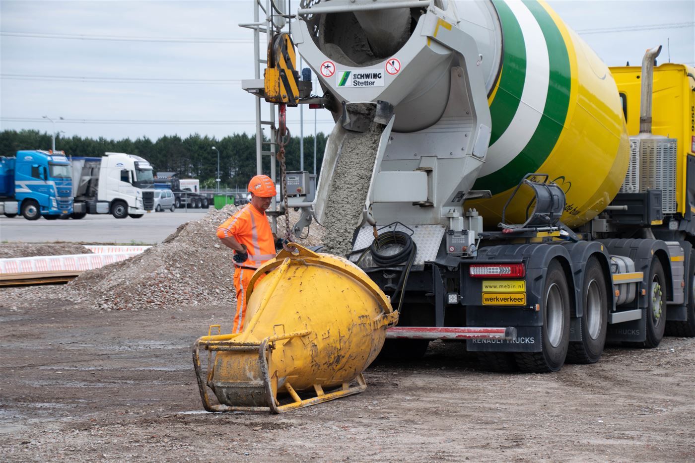 beton storten fundering laaddock